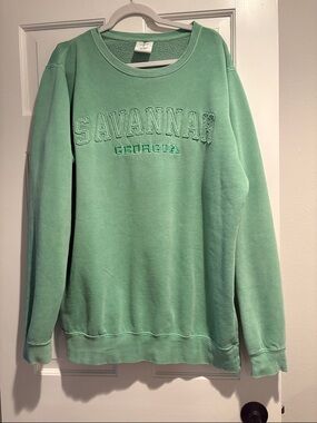 Savannah Georgia Mint Green Crewneck Sweatshirt
